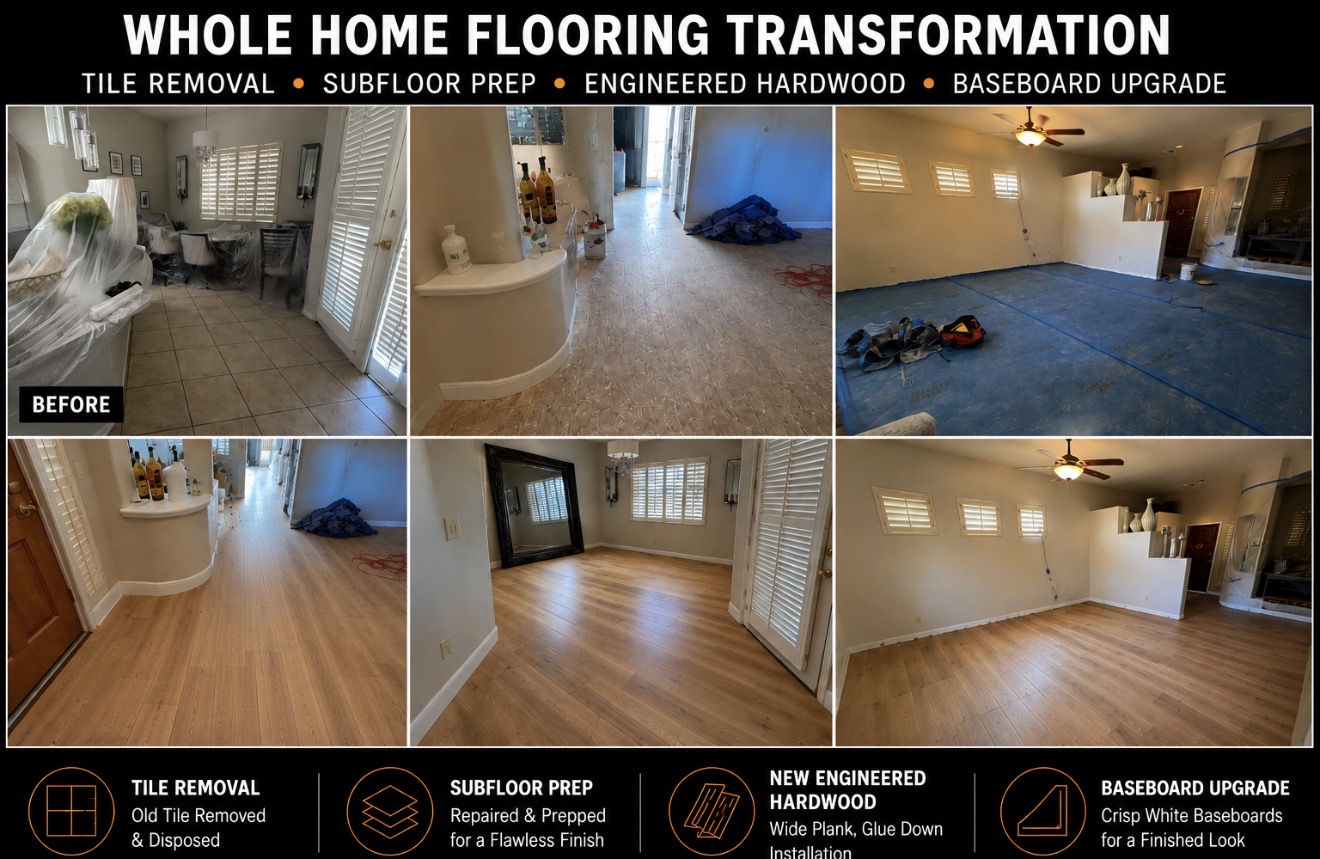 Whole home flooring transformation